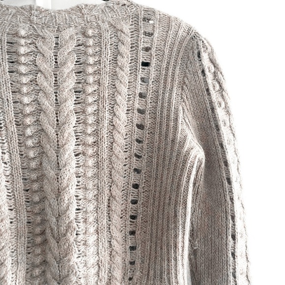 Club Monaco Cable Knit Scallop Sweater - Picture 12 of 12